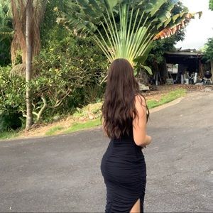 Long black fashion nova dress